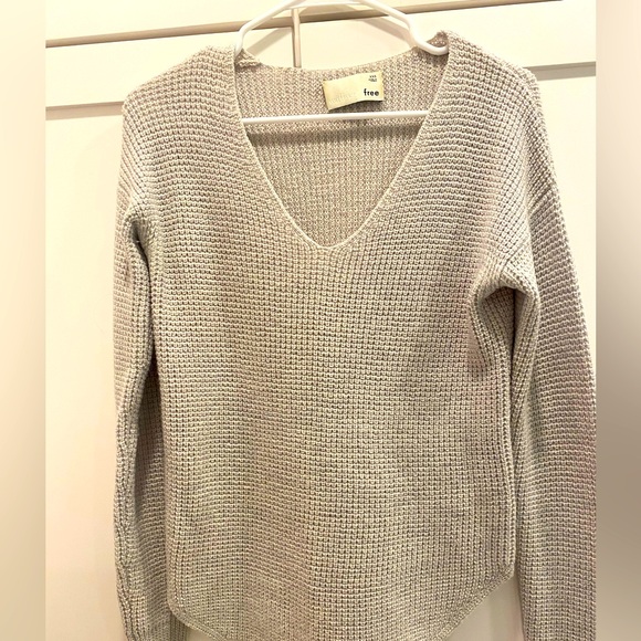 Wilfred Free grey waffle knit sweater. - Picture 1 of 4